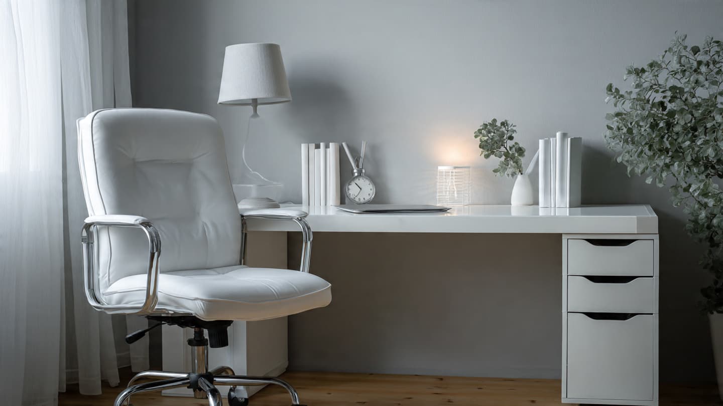 Minimal White Desk Setup 2