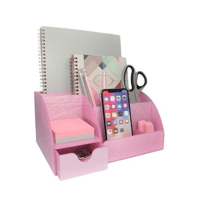 Pink Desk Office Organizer