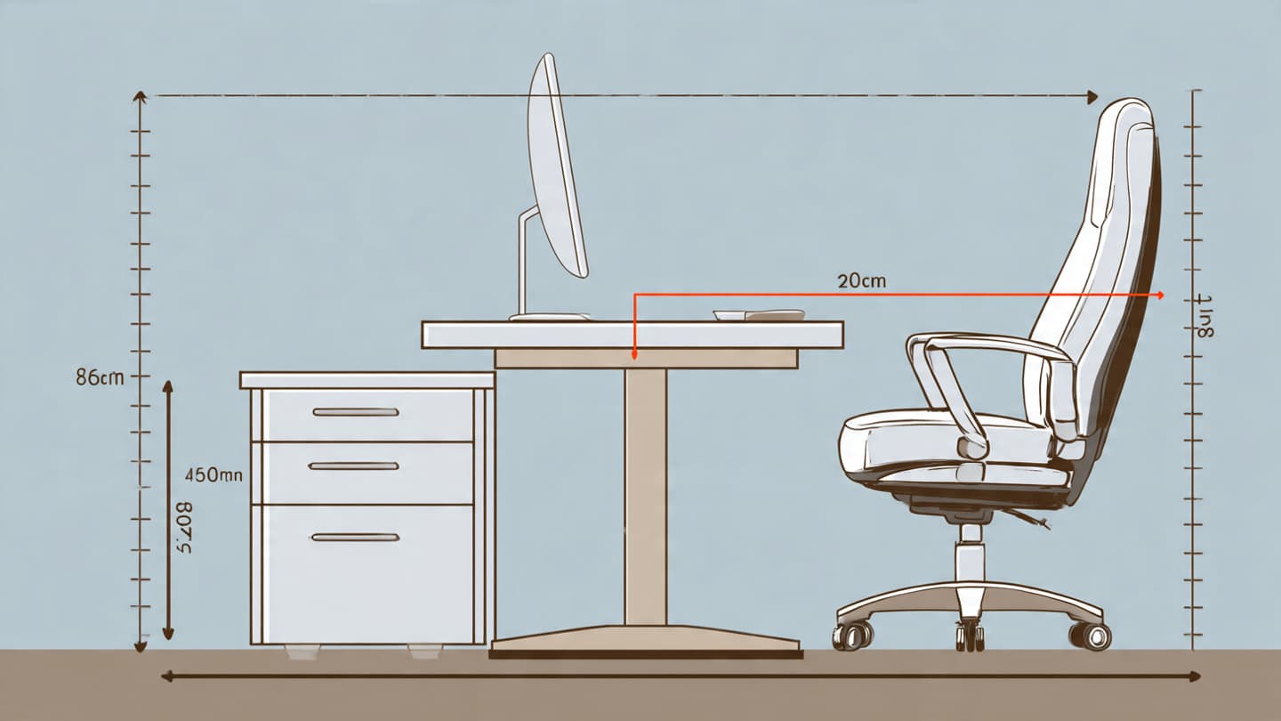 Chair and desk height misalignment example